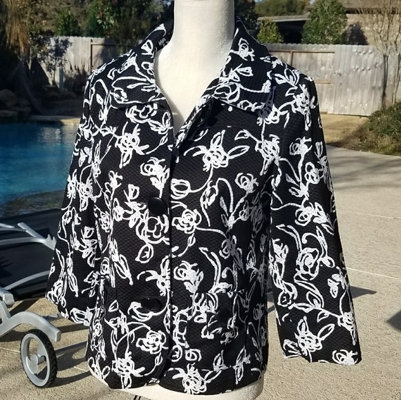 Anthropologie Jackets & Blazers - Lapis,  black white jacket, XL